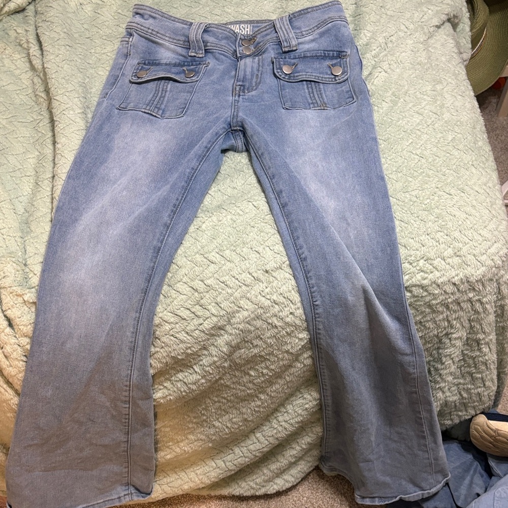 Rewash Denim Blue Wide Leg Jeans forever 21